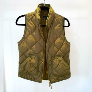 J. Crew Down Vest in Olive Green